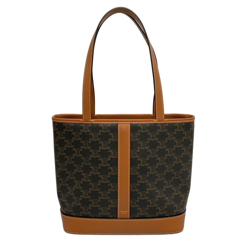 Celine Small cava Tote Bag 115082CAS.04LU Triomphe Canvas Calf Skin